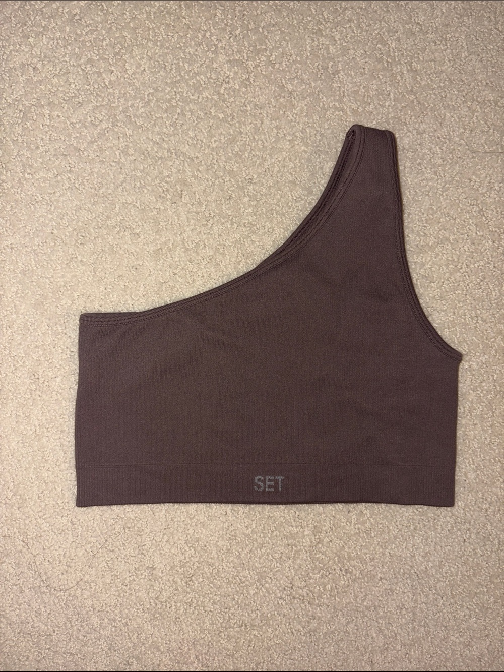 One shoulder sports bra